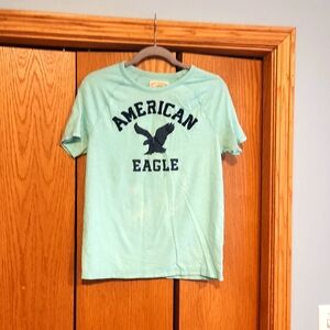 Men's American Eagle Light green with white washed through it,  size small